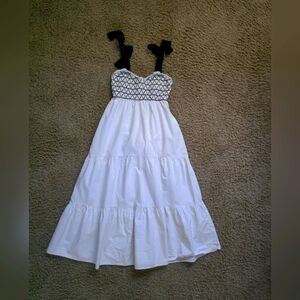 White and Black  Dress